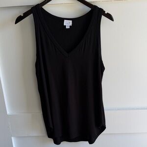 Peyton Jensen Black V-Neck Tank Top